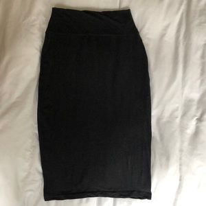 Eileen Fisher knit dark  grey midi soft skirt